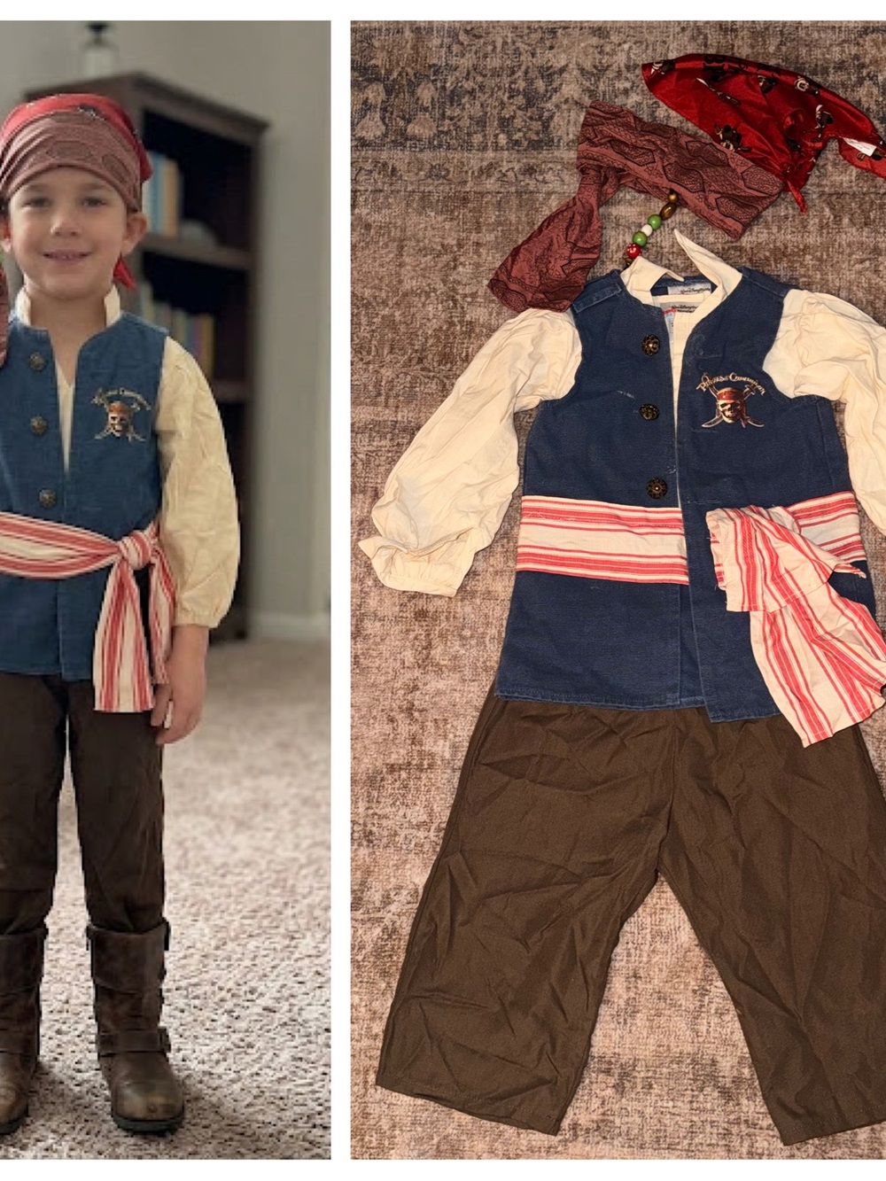 Sz XS Kids Disney Parks Pirates of the Caribbean Costume